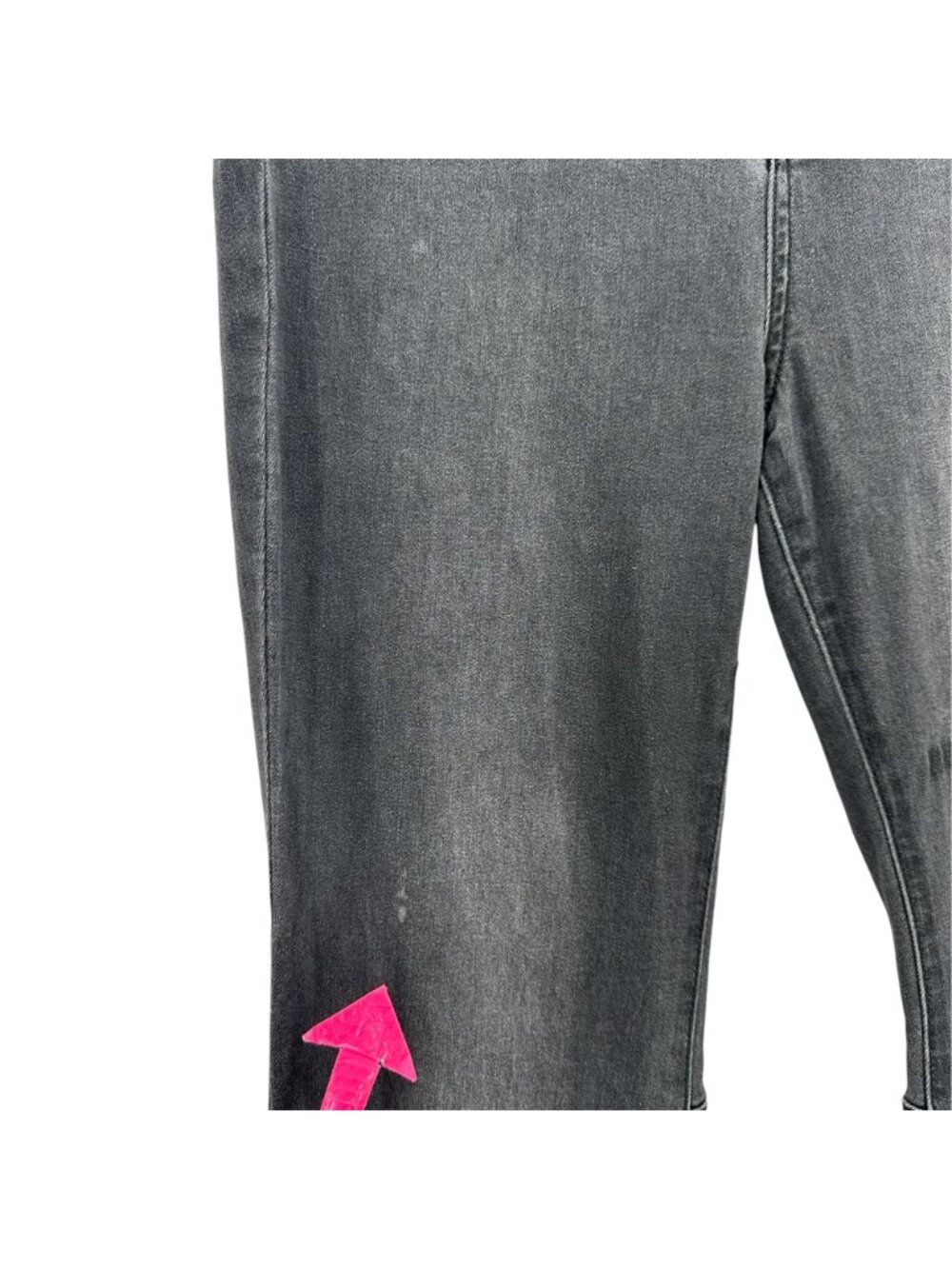 Free People Womens 29 Jeans We The Free Float On Flare Distressed Black Raw Hem - Picture 9 of 14